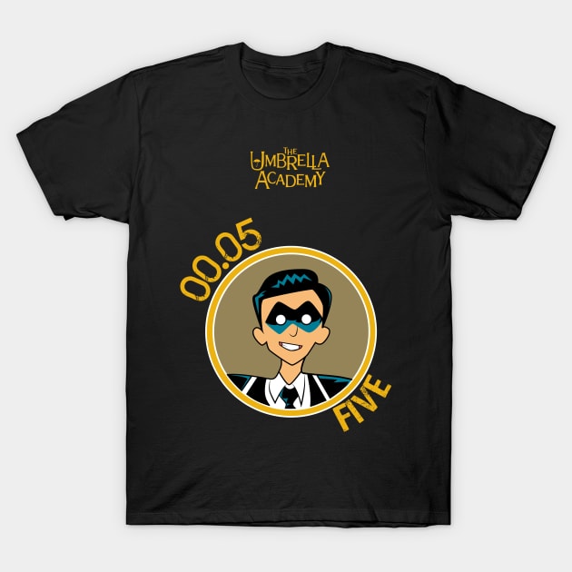 UMBRELLA ACADEMY: FIVE CARTOON T-Shirt by FunGangStore